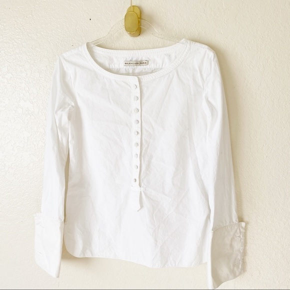 Authentic Balenciaga button down white shirt 36/S - Picture 3 of 10